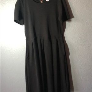 Black with rose gold zipper Amelia dress